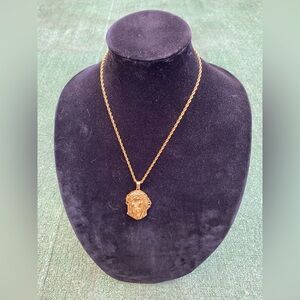 Gold Jesus necklace